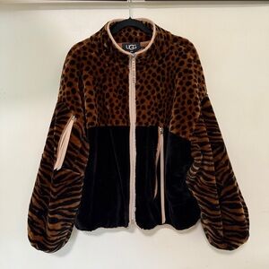 UGG Marlene Animal Print Zip Jacket